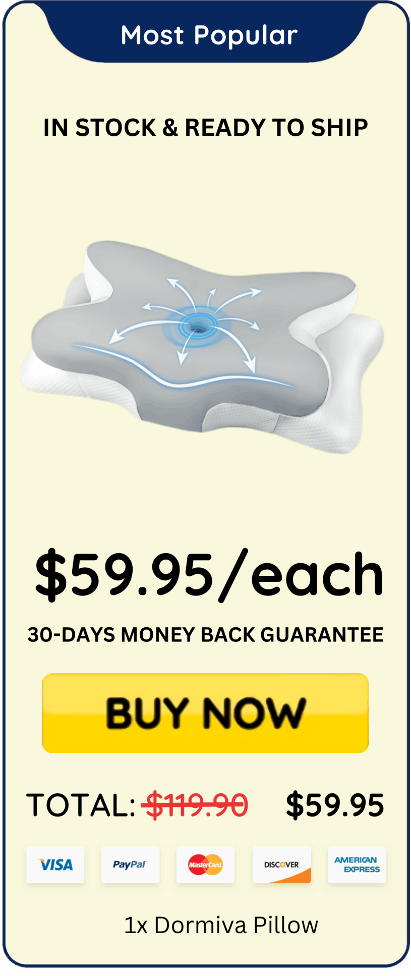 Dormiva Pillow offer price 
