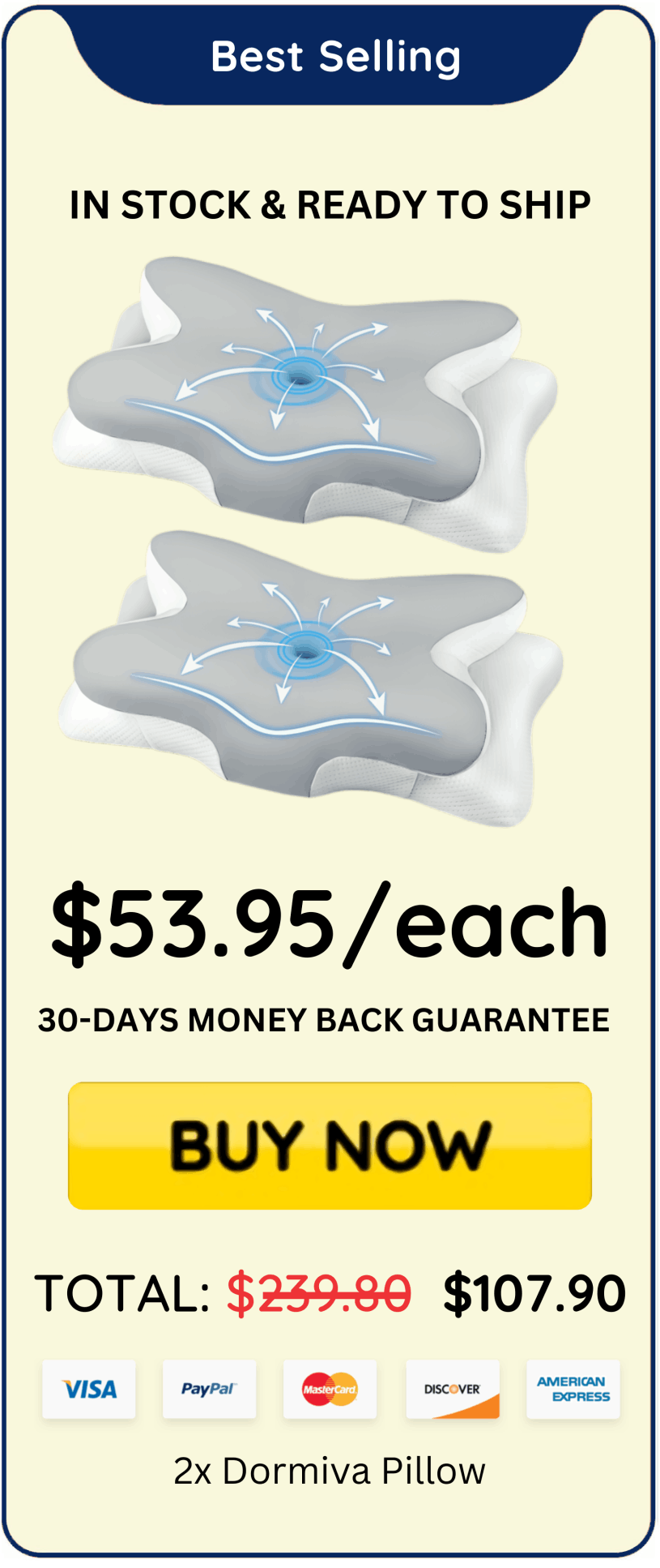 Dormiva Pillow offer price 